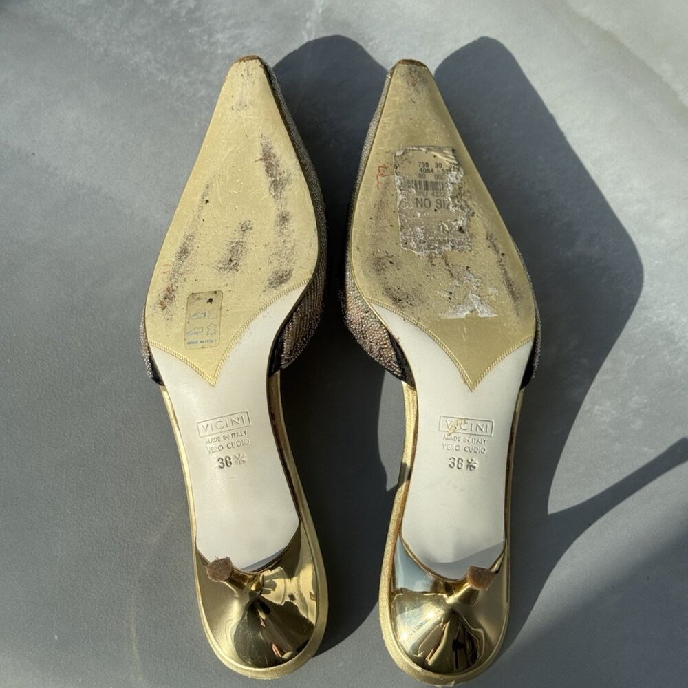 Giuseppe Zanotti Embellished Beaded Kitten Heels - Picture 9 of 15